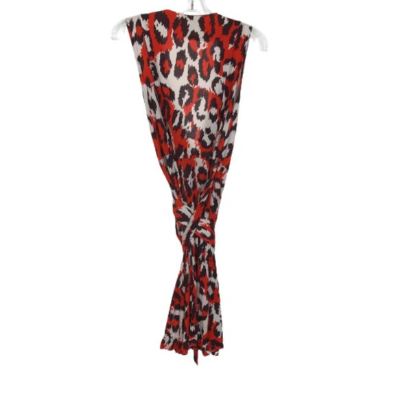 Womens Size 6 Diane Von Furstenberg DVF Jasmine Silk Wrap Animal Print Dress - Picture 8 of 9